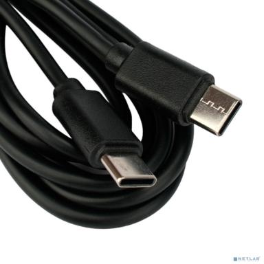 Гарнизон Кабель USB2.0 Type-C/Type-C, 3А, 60Вт, PD/QC3.0, медь, 1.8м, черный, пакет (GCC-USB2-CMCM-6)