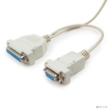 Кабель 0-модемный Cablexpert универсальный 25F+9F/25F+9F, 1.8м, пакет (CC-140-6-N)
