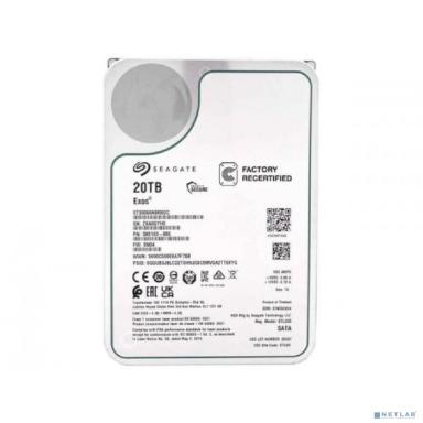 20TB Seagate Exos X20 (ST20000NM002C-FR) {SATA 6Gb/s, 7200 rpm, 256mb buffer, 3.5"} RECERTIFIED