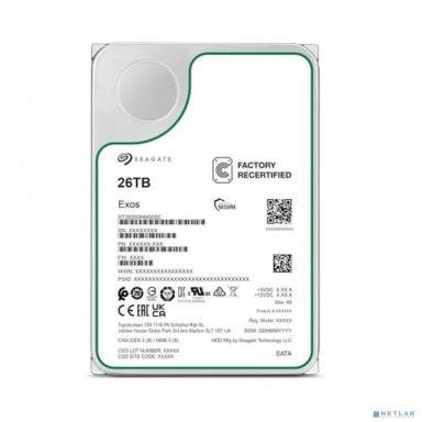 26TB Seagate Exos X26 (ST26000NM000C-FR) {SATA 6Gb/s, 7200 rpm, 512mb buffer, 3.5"} RECERTIFIED
