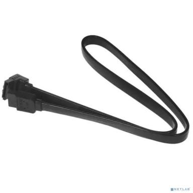 Cablexpert Кабель интерфейсный SATA Sata3 7pin / 7pin, угловой, защелка, 50см, черный, пакет (CC-SATAM-DATA90-BL-50CM)