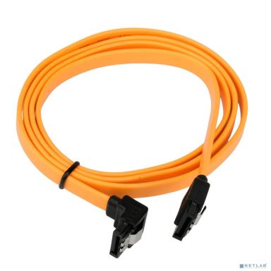 Cablexpert Кабель интерфейсный SATA Sata3 7pin / 7pin, угловой, защелка, 1м, желтый, пакет (CC-SATAM-DATA90-YL-100CM)