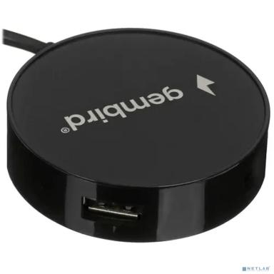Gembird Разветвитель USB2.0 4xUSB, кабель USB 50см, черный (UHB-241B)