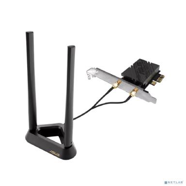 Сетевой адаптер ASUS PCE-BE92BT, Wi-Fi 7 + Bluetooth,  PCI-E, (802.11be), 2.4/5/6 ГГц,  антенна - внешняя