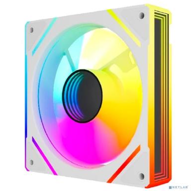 Powercase Вентилятор (M61-12W ARGB) White 120x120x25mm (PWM, 100шт./кор, 4pin PWM (M+F)+ 3pin ARGB (M+F), 600-1500±10% об/мин) Bulk