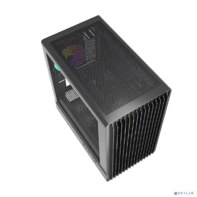 Powercase Корпус Mistral Micro C4B ARGB, Tempered Glass, 4x 120mm ARGB PWM Fan, чёрный, mATX  (CMMCB-A4)