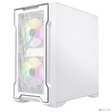 Powercase Mistral Micro X3W ARGB, Tempered Glass, 3x 120mm ARGB PWM Fan, белый, mATX  (CMMXW-A3)