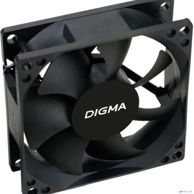 Вентилятор Digma DFan-80 80мм черный 3-pin 4-pin (Molex)  Ret