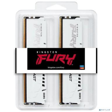 Оперативная память Kingston Fury Beast KF560C30BWK2-64 DDR5 - Kit 2х32ГБ 6000МГц, DIMM,  White,  Ret