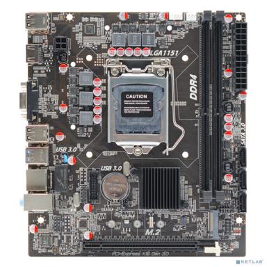 AFOX IH310C-MA6-V4 (Socket 1151, mATX, 2*DDR4(64Gb), VGA+ HDMI, 3*SATA3, 1*M.2, 1*PCIEx16, 4*USB 2.0, 2*USB 3.0, LAN 1*1G, RTL)