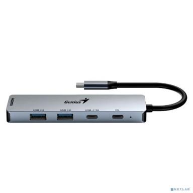 Разветвитель USB Genius UH-500, (USB хаб), серый