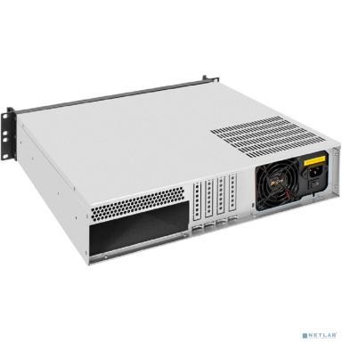 Exegate EX298499RUS Серверный корпус ExeGate Pro 2U400-04AL <RM 19", высота 2U, глубина 400, передняя панель - алюминий, БП 800ADS, 2*USB>