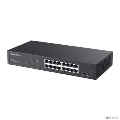 Mercusys MS116GS Коммутатор с 16 гигабитными портами для размещения на столе или в стойке