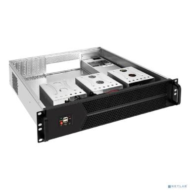 Exegate EX298490RUS Серверный корпус ExeGate Pro 2U450-06 <RM 19", высота 2U, глубина 450, БП 1U-800ADS, 2*USB>