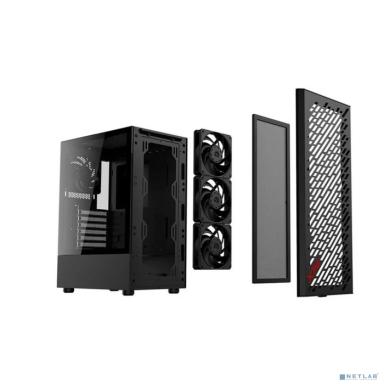 XPG VALOR AIR black / ATX / tempered glass / 4x 120mm black fans/front magnet filter/ VALORAIRMT-BKCWW