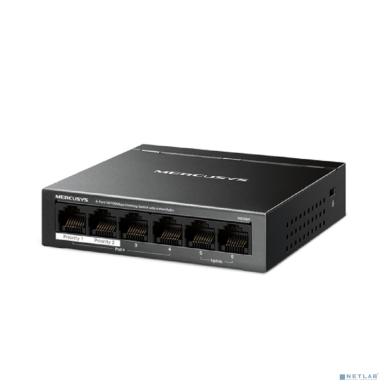 Mercusys MS106P Настольный коммутатор с 6 портами 10/100 Мбит/с (4 порта PoE+)