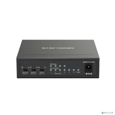 Mercusys MS106P Настольный коммутатор с 6 портами 10/100 Мбит/с (4 порта PoE+)