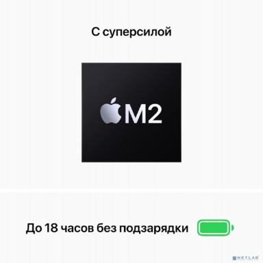Apple MacBook Air 13-inch Mid 2022 [MC7X4B/A] (КЛАВ.РУС.ГРАВ.) Midnight 13.6" Liquid Retina {(2560x1600) M2 8C CPU 8C GPU/16GB/256GB SSD/рекоменд.переходник 11007065}