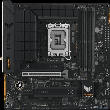 Материнская плата ASUS TUF Gaming B760M-BTF WiFi D4 B760 Socket-1700 4xDDR4, 4xSATA3, RAID, 3xM.2, 2xPCI-E16x, 3xUSB3.2, 3xUSB3.2 Type C, DP, HDMI, 2.5Glan, mATX