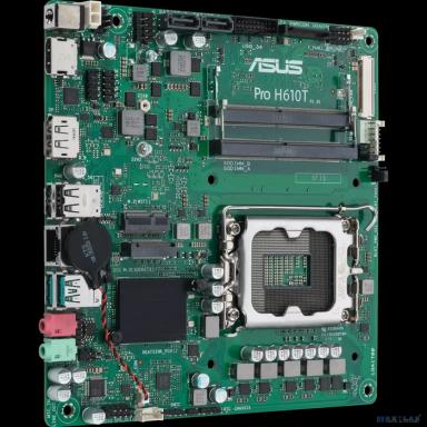 Материнская плата mini-ITX ASUS PRO H610T-CSM (LGA1700, H610, 2*DDR5 (5600), 2*SATA 6G, M.2, Glan, HDMI, DP, 2*USB 3.2, 2*USB 2.0)