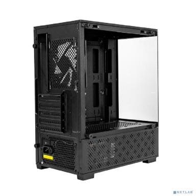 Exegate EX298755RUS Корпус Minitower ExeGate i3 SEA-NPX700 (mATX, БП 700NPX, 2*USB+1*USB3.0, HD аудио, черный, 1 вент. 12см с RGB подсветкой, передняя и боковая панели - закаленное стекло)