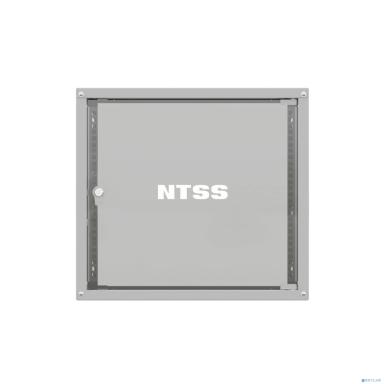 NTSS Шкаф настенный телекоммуникационный NTSS LIME 12U 550х600х635мм, 2 профиля 19, дверь стеклянная, боковые стенки несъемные, разобранный, серый RAL 7035 NTSS-WL12U5560GS