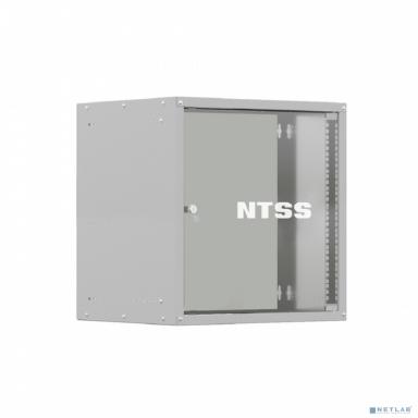 NTSS Шкаф настенный телекоммуникационный NTSS LIME 15U 550х600х770мм, 2 профиля 19, дверь стеклянная, боковые стенки несъемные, разобранный, серый RAL 7035 NTSS-WL15U5560GS