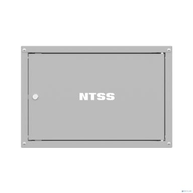 NTSS Шкаф настенный телекоммуникационный NTSS LIME 6U 550х600х370мм, 2 профиля 19, дверь сплошная металл, боковые стенки несъемные, разобранный, серый RAL 7035 NTSS-WL6U5560FD