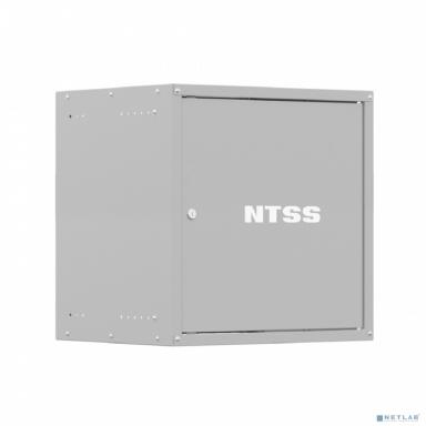 NTSS Шкаф настенный телекоммуникационный NTSS LIME 15U 550х600х770мм, 2 профиля 19, дверь сплошная металл, боковые стенки несъемные, разобранный, серый RAL 7035 NTSS-WL15U5560FD