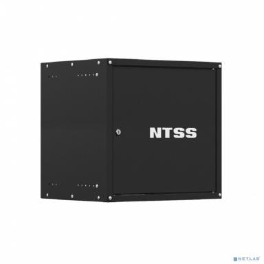 NTSS Шкаф настенный телекоммуникационный NTSS LIME 18U 550х600х900мм, 2 профиля 19, дверь сплошная металл, боковые стенки несъемные, разобранный, черный RAL 9005 NTSS-WL18U5560FD-BL