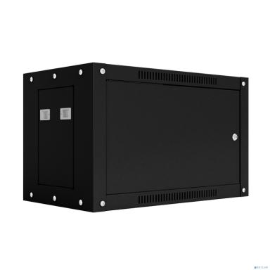 NTSS Шкаф настенный телекоммуникационный NTSS WS 9U 600х450х500мм, 2 профиля 19, дверь сплошная металл, боковые стенки съемные, разобранный, черный RAL 9005 NTSS-WSP9U6045FD-BL