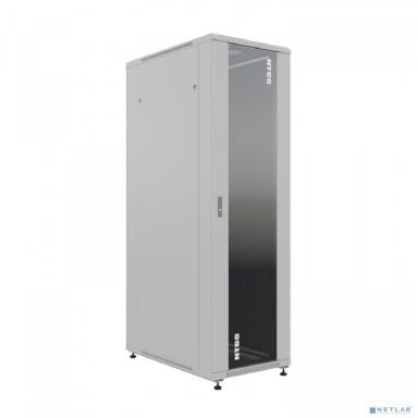 NTSS Шкаф напольный универсальный серверный NTSS R 42U 800х1000мм, 4 профиля 19, двери стекло и сплошная металл, боковые стенки съемные, регулируемые опоры, разобранный, серый RAL 7035 NTSS-R42U80100G
