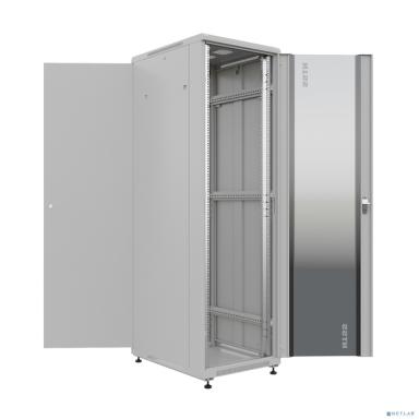 NTSS Шкаф напольный универсальный серверный NTSS R 47U 600х800мм, 4 профиля 19, двери стекло и сплошная металл, боковые стенки съемные, регулируемые опоры, разобранный, серый RAL 7035 NTSS-R47U6080GS