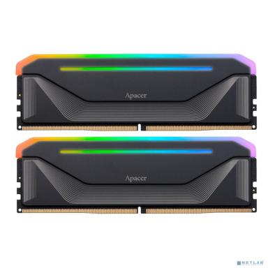 Оперативная память Apacer  DDR5  32GB  6800MHz DIMM NOX RGB Black Gaming Memory (PC5-54400) CL36 1.4V  Kit (2x16GB) (Retail) 2048*8  Heat Sink (Retail) 3 years (AH5U32G68C592NBAA-2)