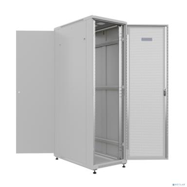 NTSS Шкаф напольный универсальный серверный NTSS R 47U 800х1000мм, 4 профиля 19, двери перфорированная и сплошная металл, боковые стенки съемные, регулируемые опоры, разобранный, серый RAL 7035 NTSS-R