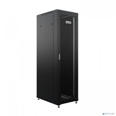 NTSS Шкаф напольный универсальный серверный NTSS R 32U 600х800мм, 4 профиля 19, двери перфорированная и сплошная металл, боковые стенки съемные, регулируемые опоры, разобранный, черный RAL 9005 NTSS-R