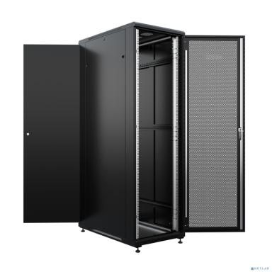 NTSS Шкаф напольный универсальный серверный NTSS R 32U 600х1000мм, 4 профиля 19, двери перфорированная и сплошная металл, боковые стенки съемные, регулируемые опоры, разобранный, черный RAL 9005 NTSS-