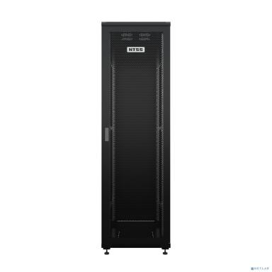 NTSS Шкаф напольный универсальный серверный NTSS R 47U 800х1000мм, 4 профиля 19, двери перфорированная и сплошная металл, боковые стенки съемные, регулируемые опоры, разобранный, черный RAL 9005 NTSS-