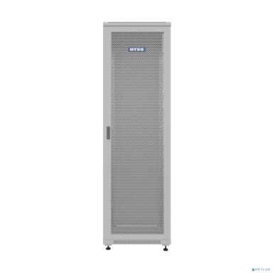 NTSS Шкаф напольный универсальный серверный NTSS R 18U 600х600мм, 4 профиля 19, двери перфорированная и перфорированная, боковые стенки съемные, регулируемые опоры, разобранный, серый RAL 7035 NTSS-R1