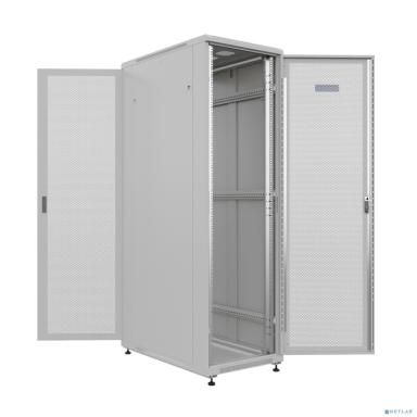 NTSS Шкаф напольный универсальный серверный NTSS R 42U 600х1000мм, 4 профиля 19, двери перфорированная и перфорированная, боковые стенки съемные, регулируемые опоры, разобранный, серый RAL 7035 NTSS-R