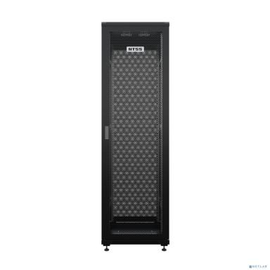 NTSS Шкаф напольный универсальный серверный NTSS R 18U 600х800мм, 4 профиля 19, двери перфорированная и перфорированная, боковые стенки съемные, регулируемые опоры, разобранный, черный RAL 9005 NTSS-R