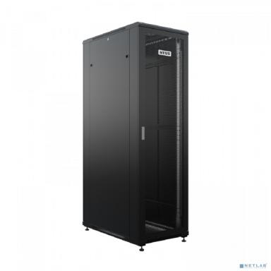 NTSS Шкаф напольный универсальный серверный NTSS R 32U 600х1000мм, 4 профиля 19, двери перфорированная и перфорированная, боковые стенки съемные, регулируемые опоры, разобранный, черный RAL 9005 NTSS-