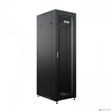 NTSS Шкаф напольный универсальный серверный NTSS R 42U 600х800мм, 4 профиля 19, двери перфорированная и перфорированная, боковые стенки съемные, регулируемые опоры, разобранный, черный RAL 9005 NTSS-R
