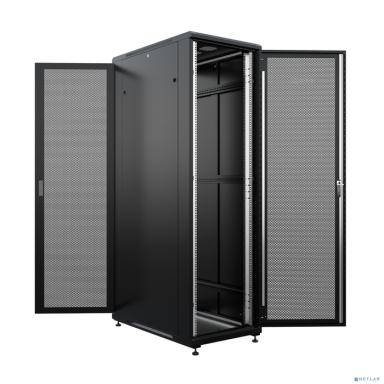NTSS Шкаф напольный универсальный серверный NTSS R 47U 800х1000мм, 4 профиля 19, двери перфорированная и перфорированная, боковые стенки съемные, регулируемые опоры, разобранный, черный RAL 9005 NTSS-