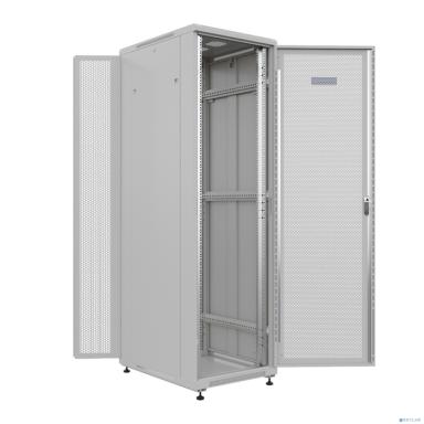 NTSS Шкаф напольный универсальный серверный NTSS R 47U 800х800мм, 4 профиля 19, двери перфорированная и перфорированная двухстворчатая, боковые стенки съемные, регулируемые опоры, разобранный, серый R