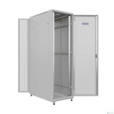 NTSS Шкаф напольный универсальный серверный NTSS R 47U 800х1000мм, 4 профиля 19, двери перфорированная и перфорированная двухстворчатая, боковые стенки съемные, регулируемые опоры, разобранный, серый 