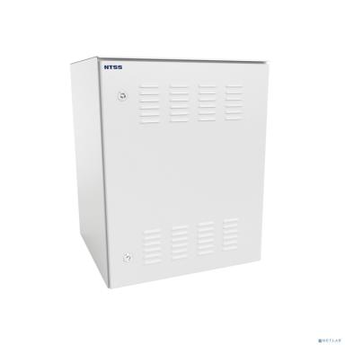 NTSS Шкаф настенный климатический NTSS WT 9U (ШхВхГ) 600x500x500 мм, 4 профиля 19, с обогревом 100W и вентиляцией, IP55, серый RAL 7035 NTSS-WT9U6050H100VIP55