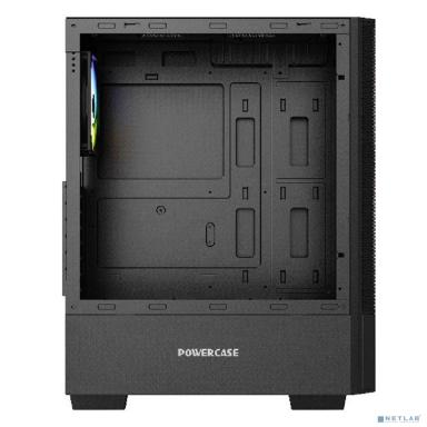 Powercase Mistral AY3B ARGB, Tempered Glass, 2x 140mm +1x 120mm ARGB Fans, чёрный, ATX  (CMAYB-A3)