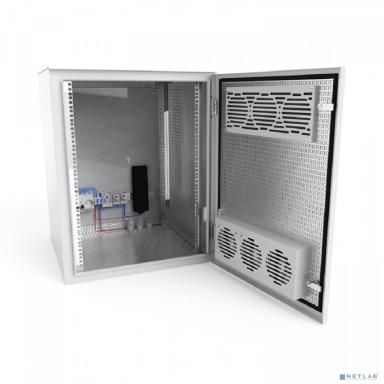 NTSS Шкаф настенный климатический NTSS WT 18U (ШхВхГ) 600x970x350 мм, 4 профиля 19, с обогревом 150W и вентиляцией, IP55, серый RAL 7035 NTSS-WT18U6035H150VIP55