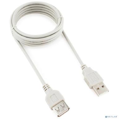 Кабель-удлинитель USB2.0 Cablexpert CC-USB2-AMAF-6, AM/AF, медь, 1.8м, серый, пакет